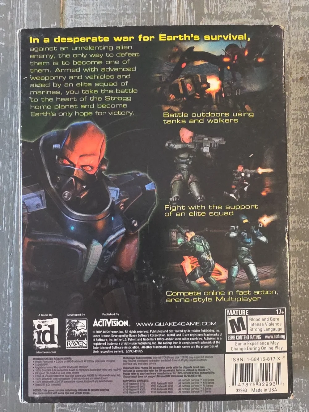 Quake 4 Box Set (2005) Windows PC Game, Vintage FPS, id Software, Activision